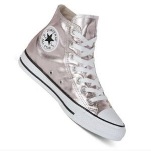 Converse All Star High hi top Rose Quartz pink metallic size 9.5